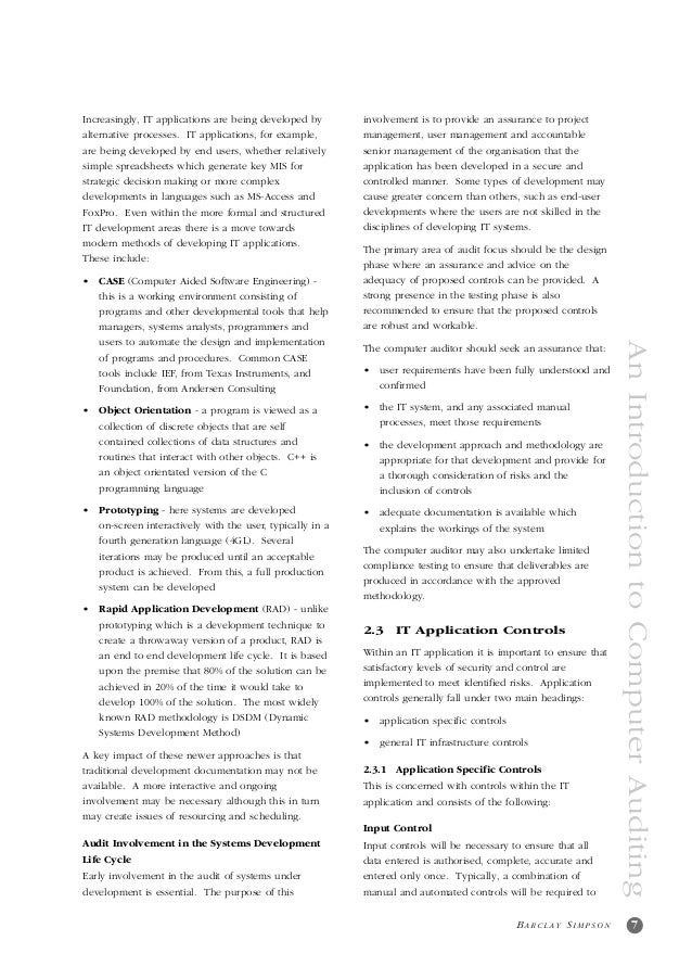 Computer Audit an Introductory