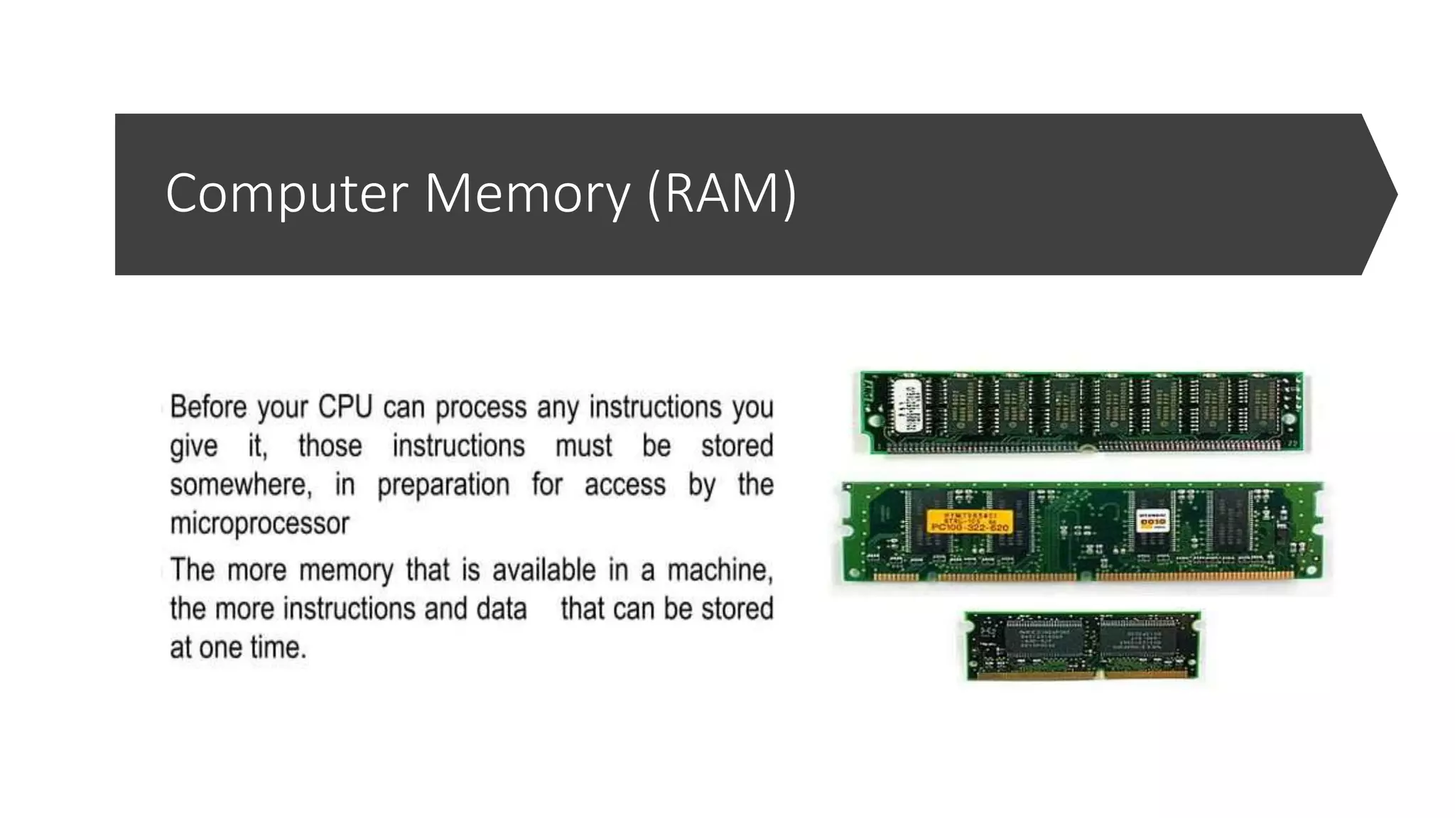 Computer Memory (RAM)
 