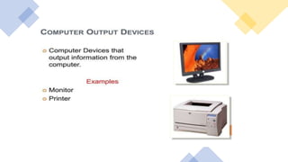 Types of Computer
Computers can be classified in different ways as shown below:
1) Classification by processing
2) Classif...