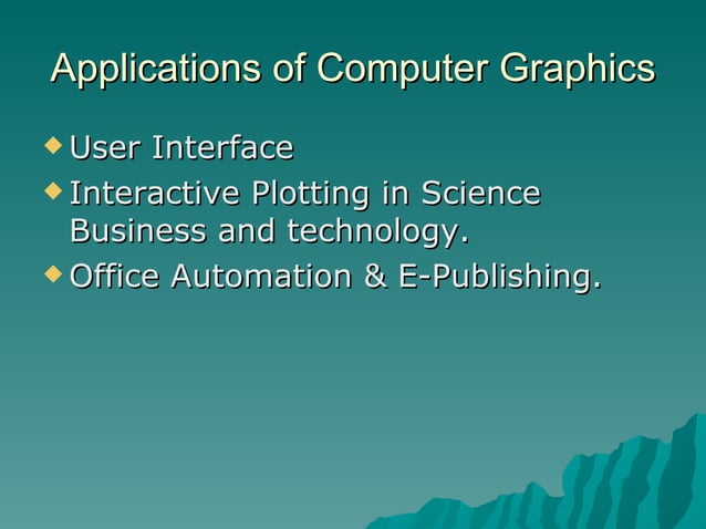 Introduction to computer graphics | PPT