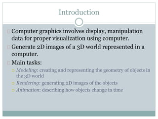 Introduction to computer graphics | PPTX