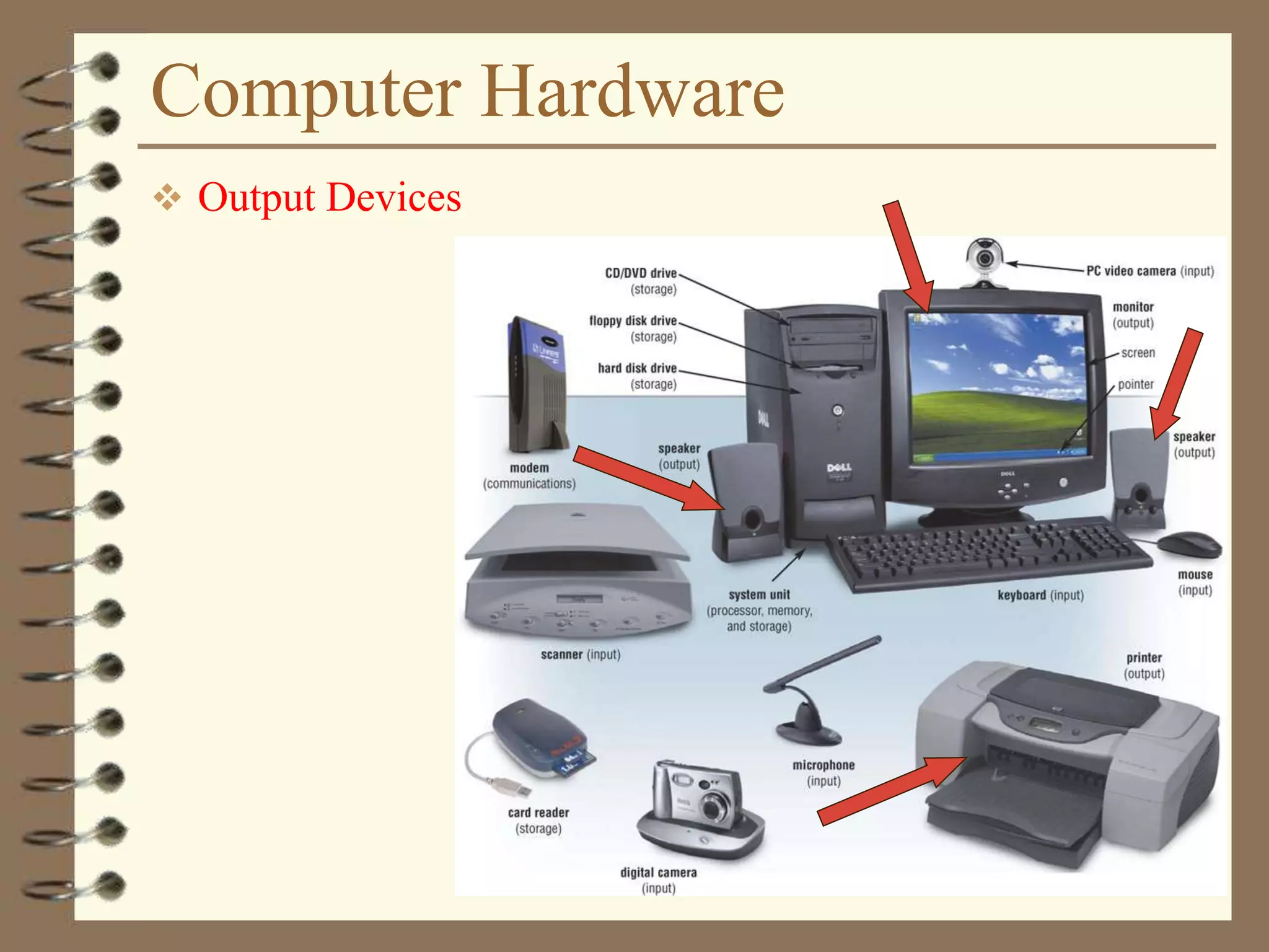 Computer Hardware
 Output Devices
 