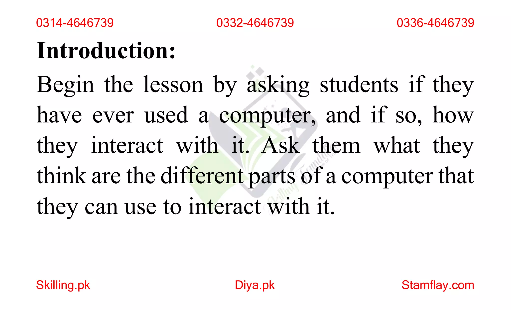 Introduction to Computer Input Output Devices Final Lesson Plan_1.pptx