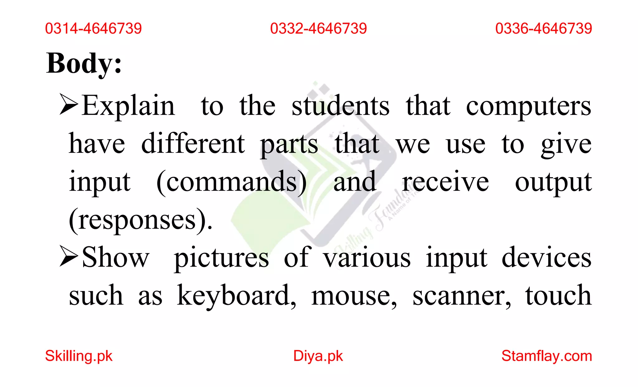Introduction to Computer Input Output Devices Final Lesson Plan_1.pptx