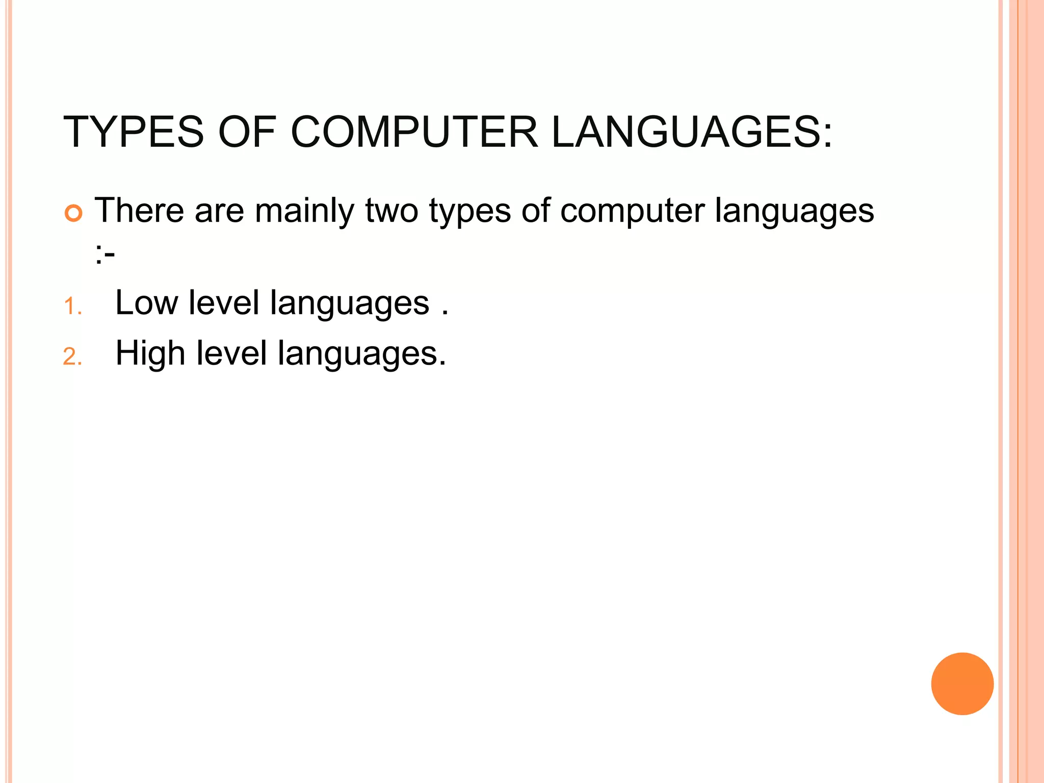 Introduction to computer languages NAUMAN | PPT