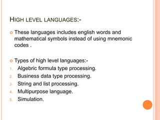 Introduction to computer languages NAUMAN | PPT