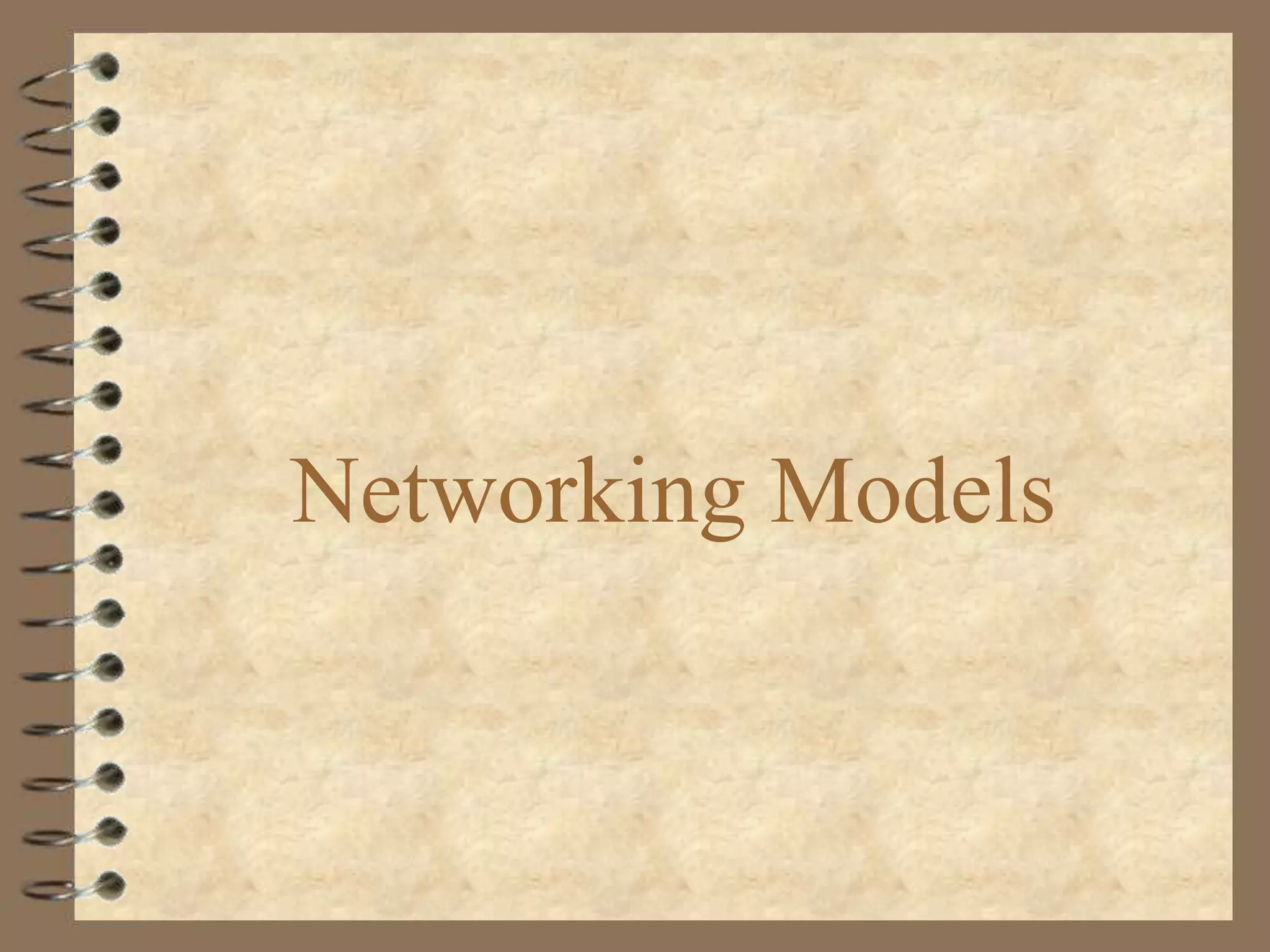 Networking Models
 