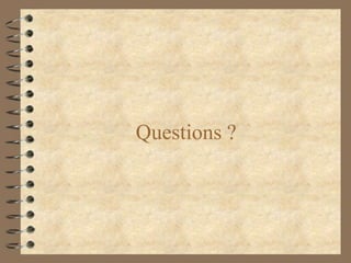 Questions ?
 