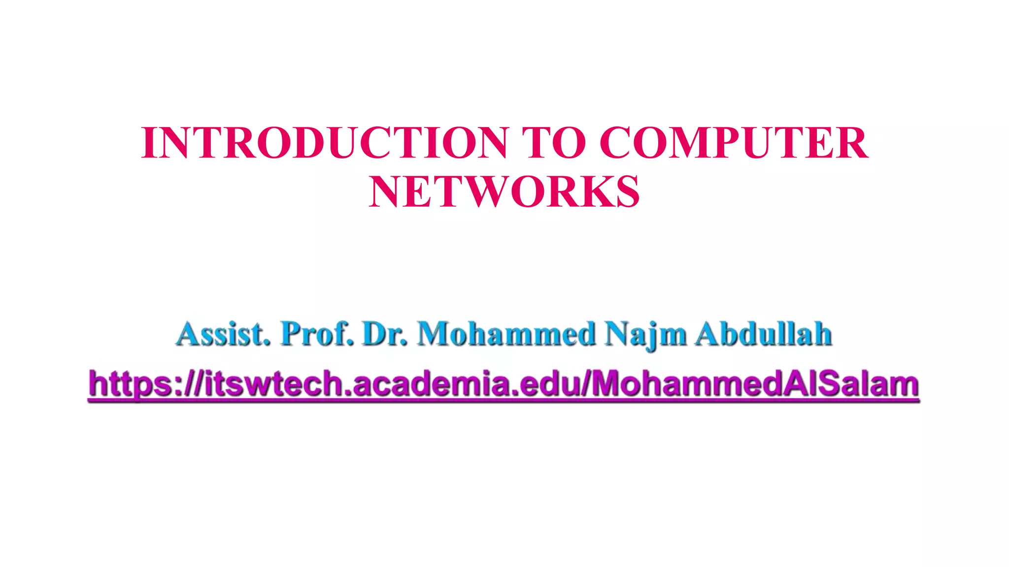 Introduction to computer_networks | PPT
