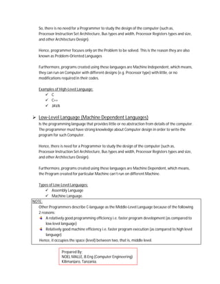 Introduction to computer programming | PDF