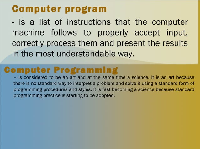 Introduction to computer programming