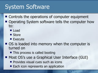 Control Computer Software Introduction To Computers | PPT