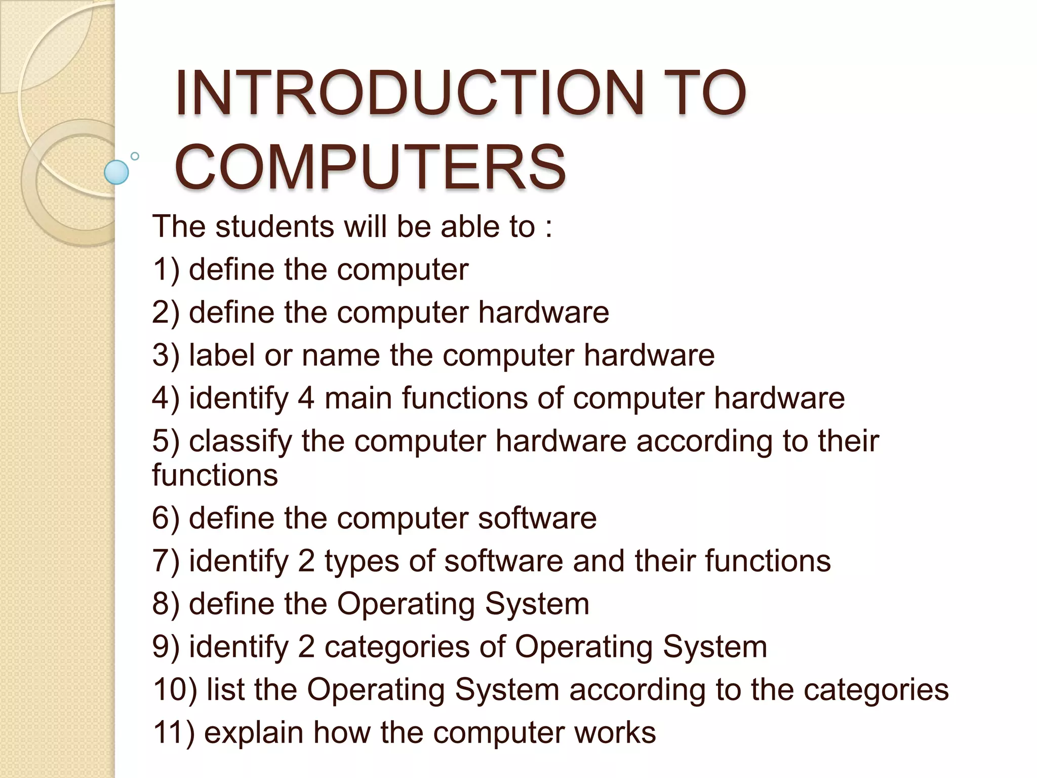 CHAP 1 - INTRODUCTION TO COMPUTERS | PPT