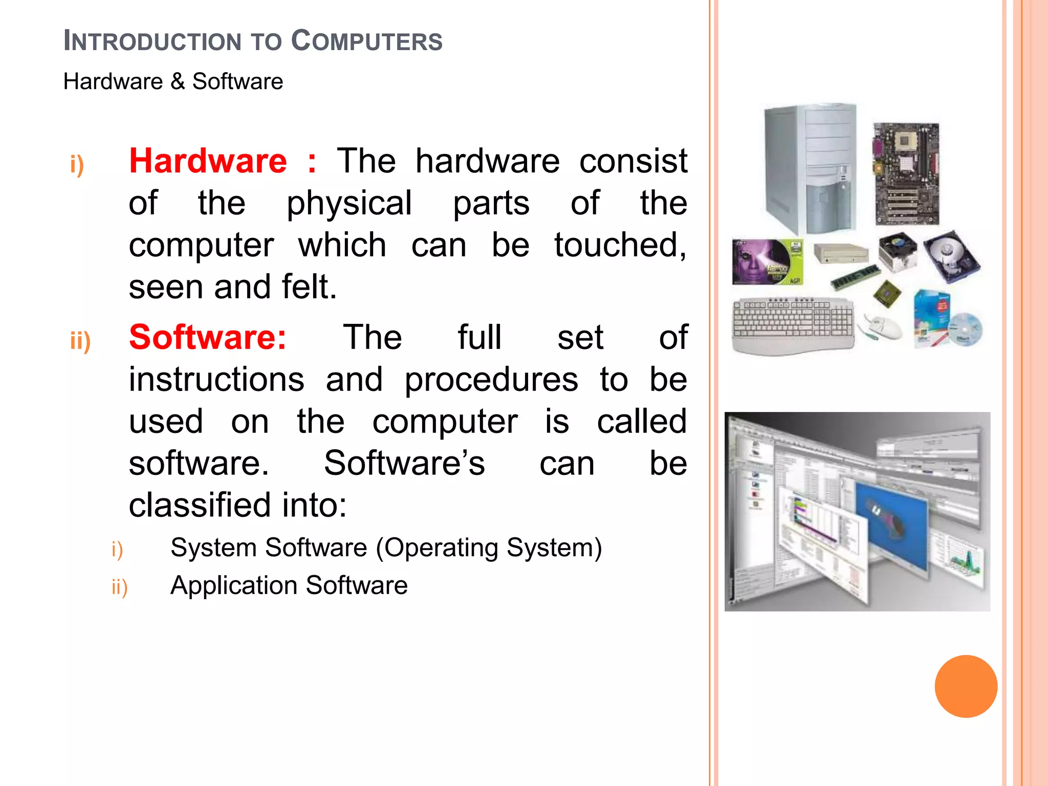 Introduction to computers | PPTX | Computing | Technology & Computing