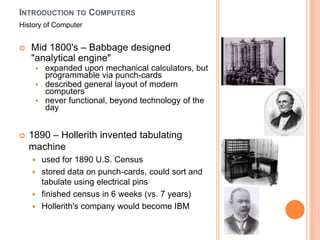 Introduction to computers | PPTX