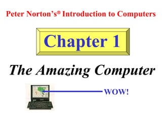 Peter Norton’s® Introduction to Computers

Chapter 1
The Amazing Computer
WOW!

 
