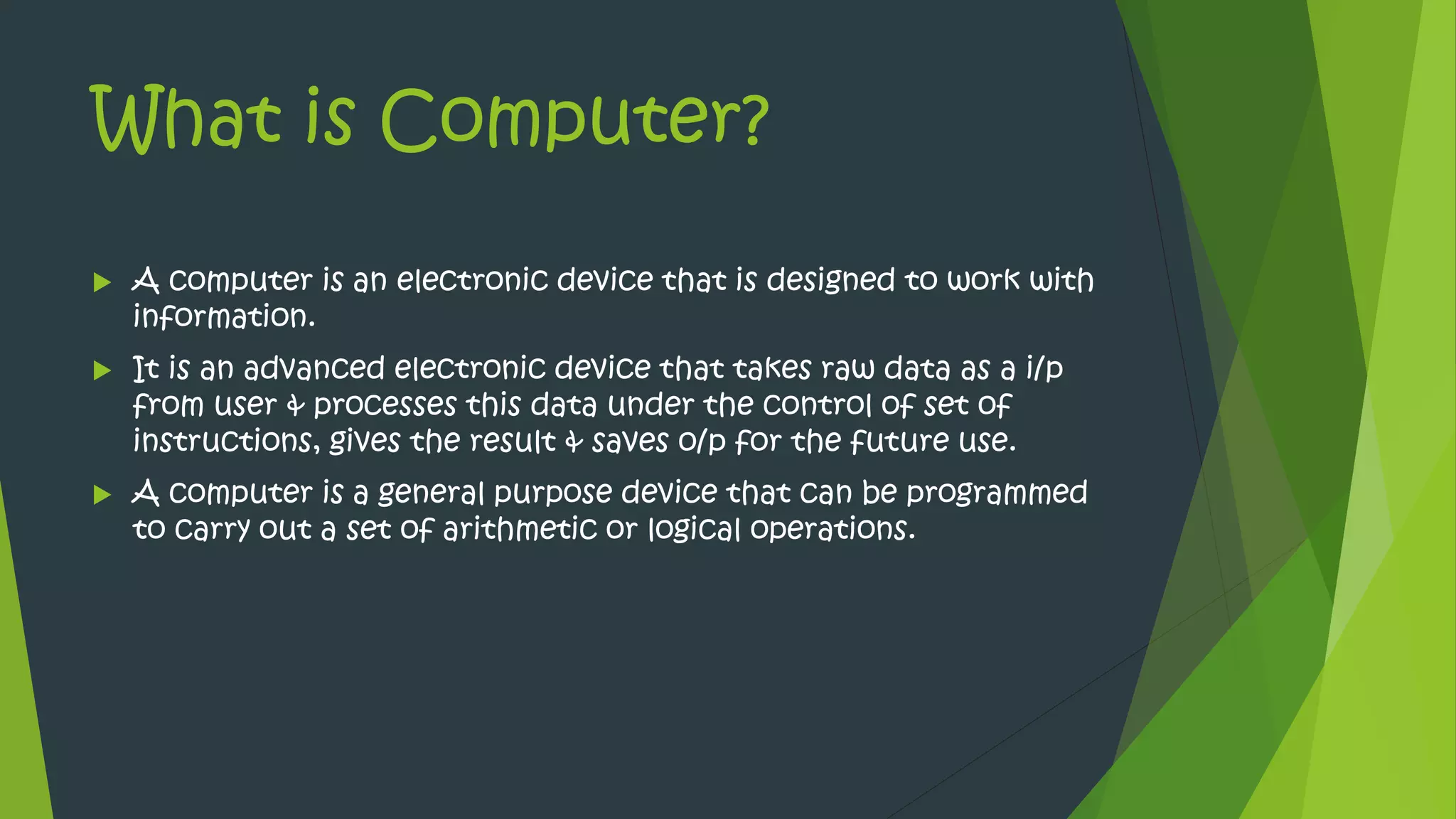 Introduction to computers | PPT