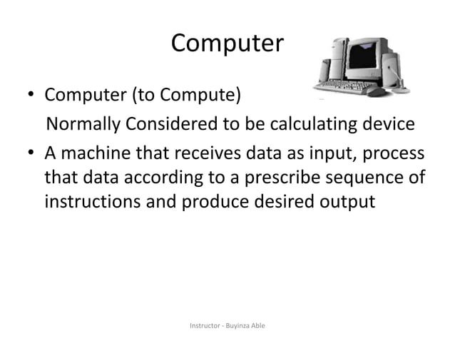 Introduction to computers notes | PPT