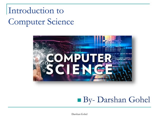 Introduction to computer science | PPTX | Computing | Technology ...