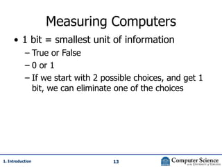 1 Bit Image Computer Science Introduction to Computer Science Lecture | PPT