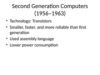 Comprehensive Overview of Computers: History, Components, and Future ...