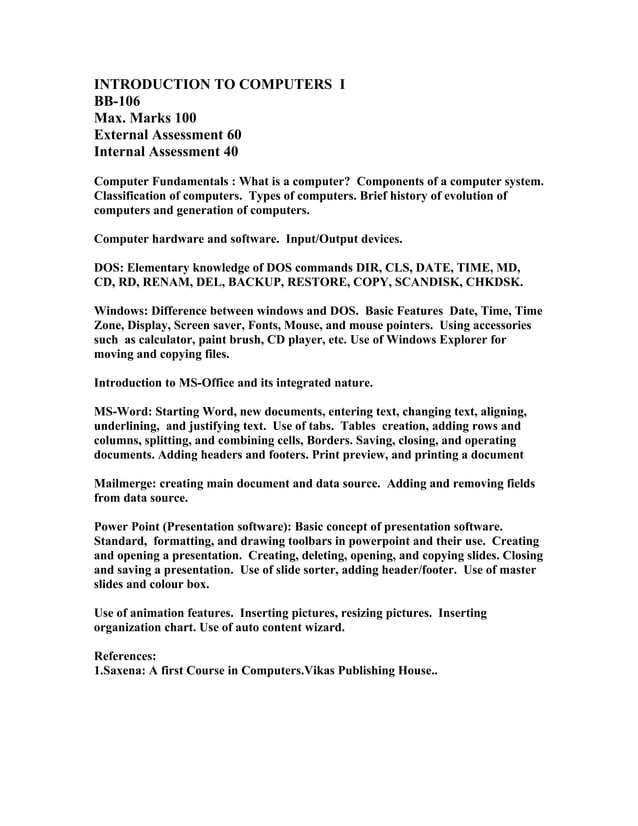 Introduction to computers | PDF