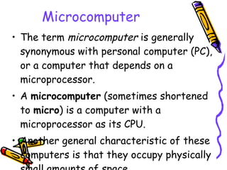 Micro Full Form In Computer Introduction to computers new 2010 | PPT