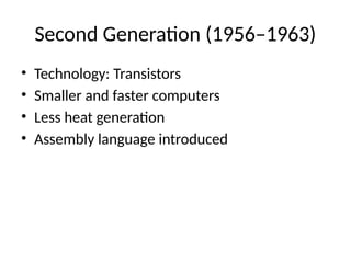 Comprehensive Overview of Computer Fundamentals and Evolution | PPTX
