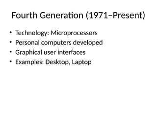 Comprehensive Overview of Computer Fundamentals and Evolution | PPTX