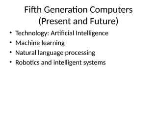 Comprehensive Introduction to Computers: Basics, Generations, and ...