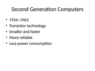 Comprehensive Introduction to Computer Technology and Its Evolution | PPTX
