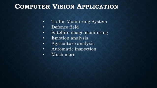 Introduction to computer vision and | PPT