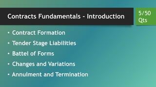 Introduction to construction contracts fundamentals | PDF