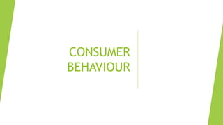 CONSUMER
BEHAVIOUR
 