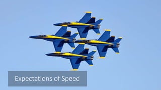 Expectations of Speed
 