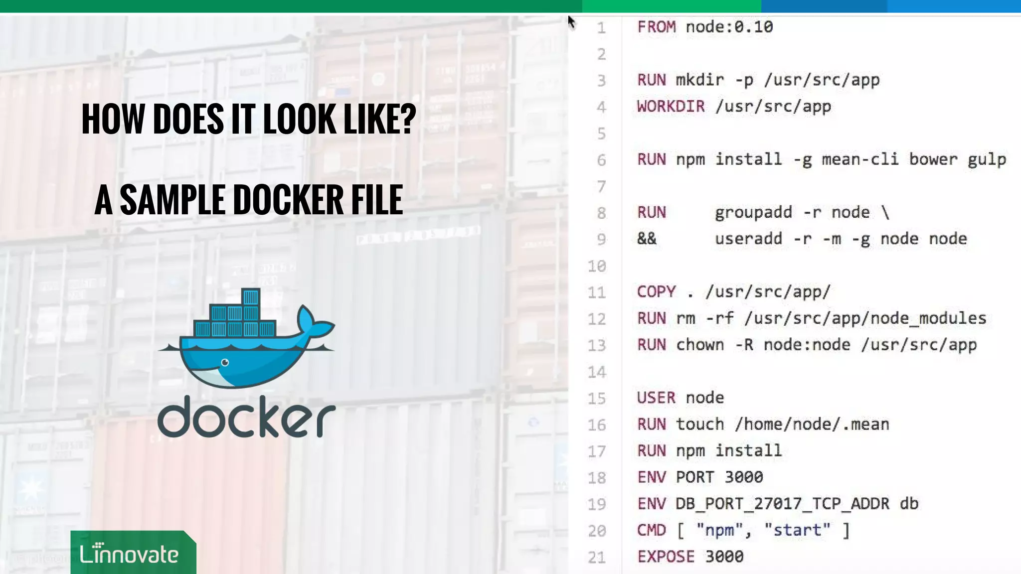 HOW DOES IT LOOK LIKE? A SAMPLE DOCKER FILE 