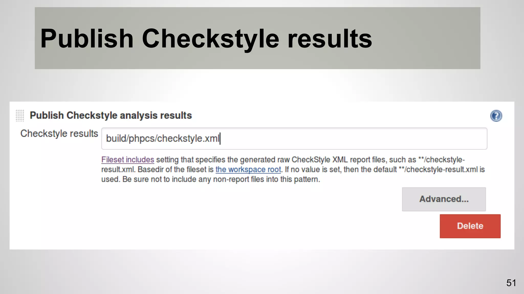 Publish Checkstyle results
51
 