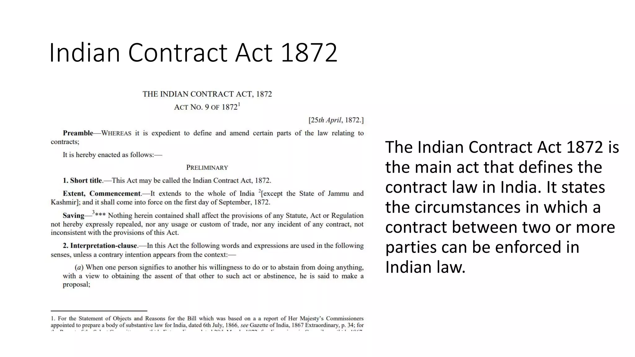 Introduction to Contract Law in India | PPTX