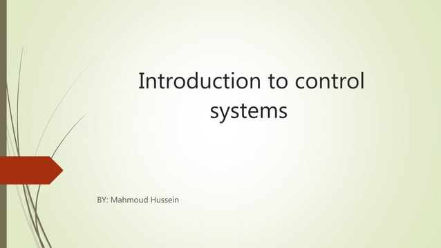 Introduction to control systems | PPT