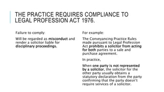 Introduction to conveyancing practices | PPTX