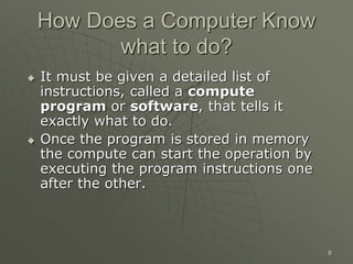 How Do Computer Knows Program Introduction to coputer.ppt