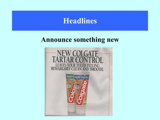 Headlines Announce something new 
