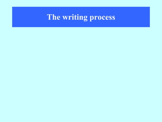 The writing process 