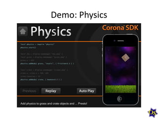 Demo: Physics

 