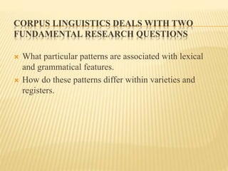 Introduction to corpus linguistics 1 | PPTX