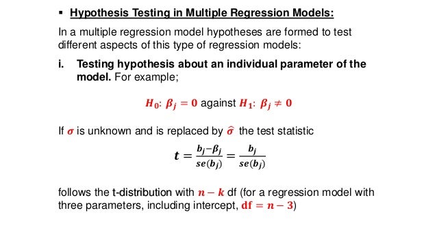 hypothesis regression model