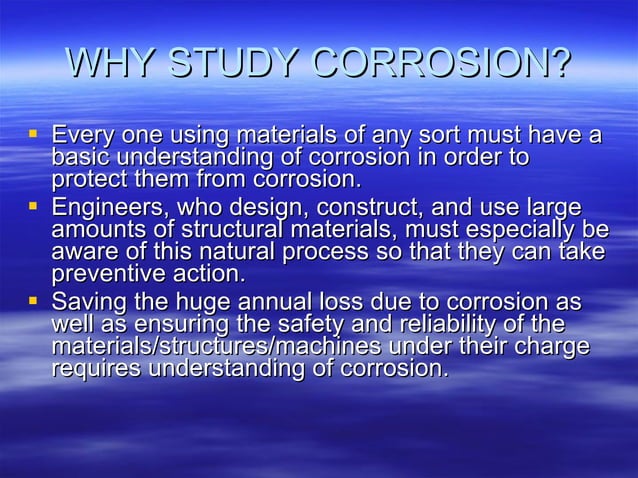 Introduction to corrosion | PPT | Geology | Science