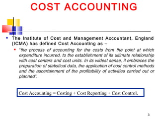 Introduction to cost accounting | PPT
