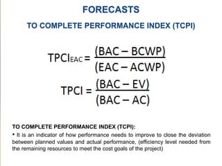 To Complete Performance Index Formula Introduction to cost management & control in construction projects | PDF