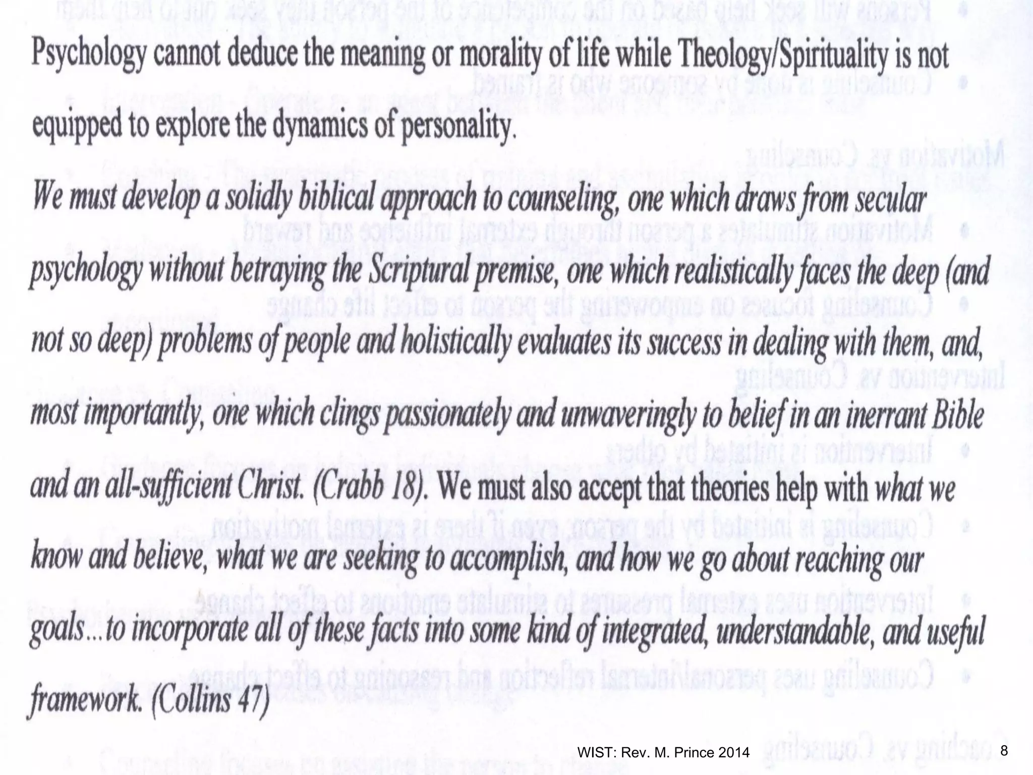 WIST: Rev. M. Prince 2014

8

 